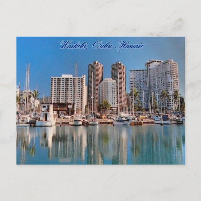 Honolulu Hawaii Postcard (Front)