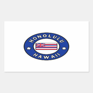 Honolulu Hawaii Rectangular Sticker