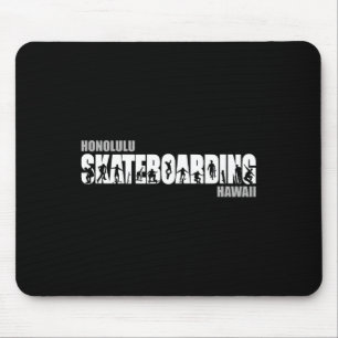 Honolulu Hawaii Skateboarder Urn Skateboarding Mouse Mat