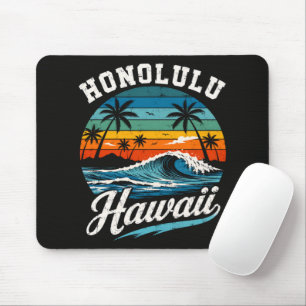 Honolulu Hawaii Surf Sunset Mouse Mat