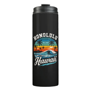 Honolulu Hawaii Surf Sunset Thermal Tumbler