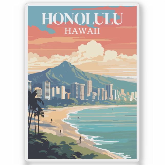 Honolulu, Hawaii: Travel Vintage (Front)