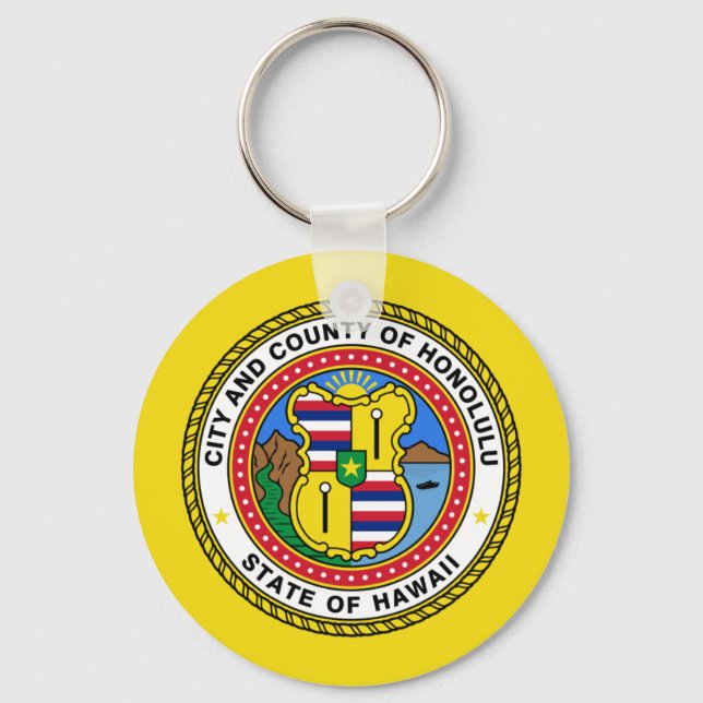 Honolulu, Hawaii, United States Key Ring (Front)