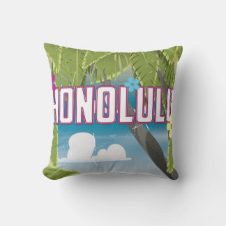 Honolulu, Hawaii,USA vintage travel poster. Cushion
