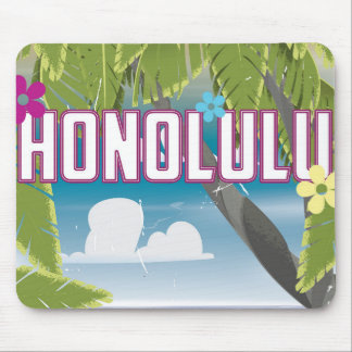 Honolulu, Hawaii,USA vintage travel poster. Mouse Mat