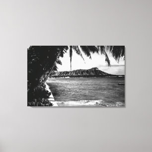 Honolulu, Hawaii - View of Diamond Head Canvas Print
