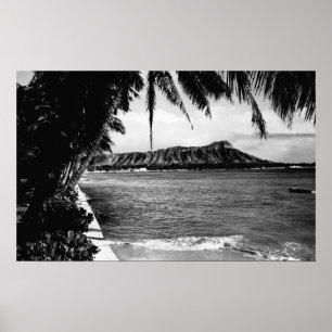 Honolulu, Hawaii - View of Diamond Head Poster
