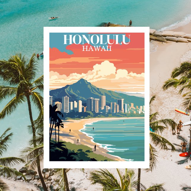 Honolulu, Hawaii: Vintage Travel Postcard (Honolulu)