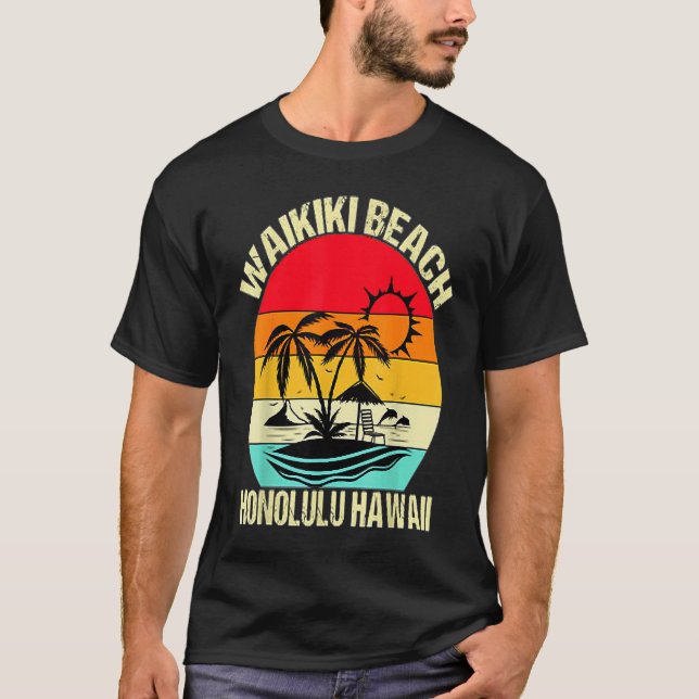 Honolulu Hawaii Waikiki Beach Family Summer Vacati T-Shirt (Front)