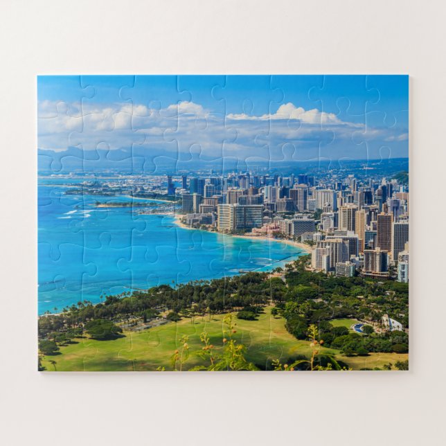 Honolulu, Hawaii, Waikiki Beach Jigsaw Puzzle (Horizontal)