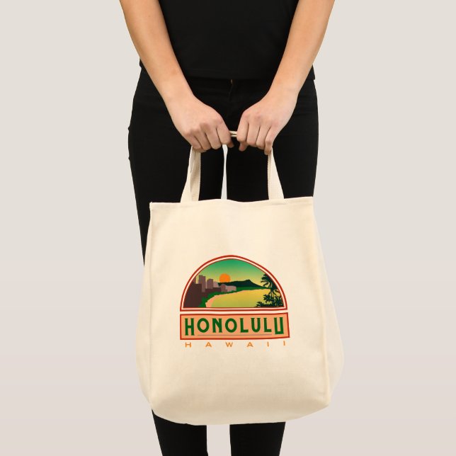 Honolulu Hawaii Waikiki Tote Bag (Front (Product))