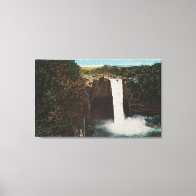 Honolulu, HI - View of Rainbow Falls Canvas Print (Front)