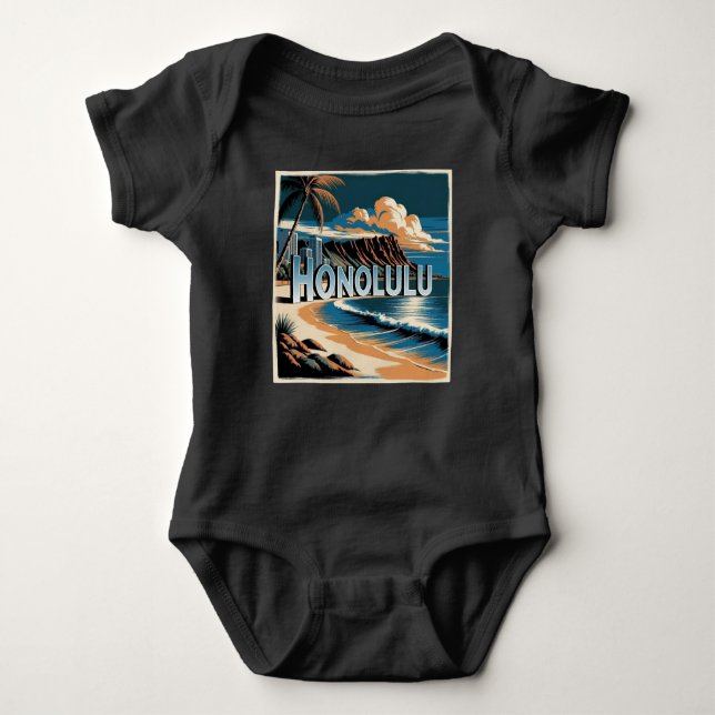 Honolulu O’aho Hawaii Baby Bodysuit (Front)
