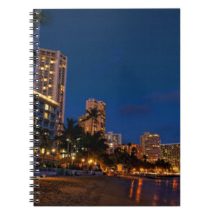 Honolulu, Oahu, Hawaii. Night exposure of Notebook