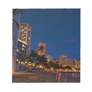 Honolulu, Oahu, Hawaii. Night exposure of Notepad