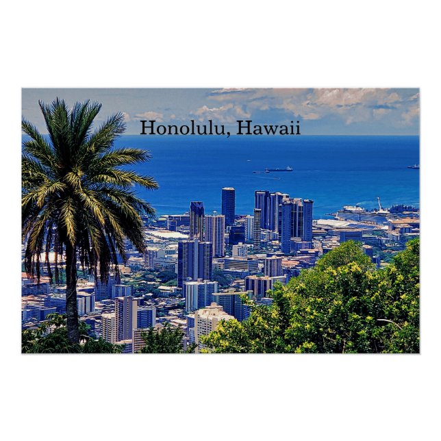 Honolulu, Oahu, Hawaii Poster (Front)