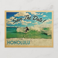 Honolulu Save The Date Hawaii Surfing