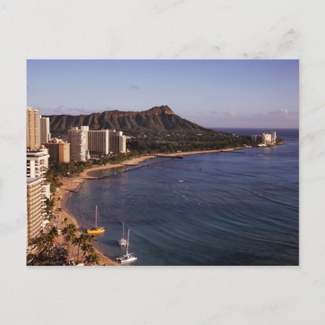 Honolulu Skyline Postcard (Front)