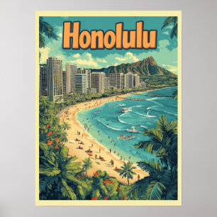 Honolulu - Urban Hawaii Beach  Poster