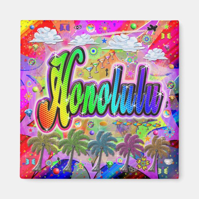 Honolulu Vista Express Magnet (Front)