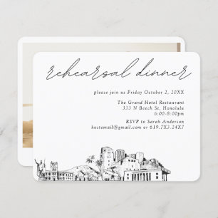 Honolulu Wedding Elegant Rehearsal Dinner Enclosure Card