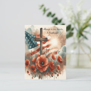 Honor in Bloom and Glory Holiday Postcard