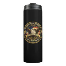 Honor Our Heroes Military Coin Patriotic Flask