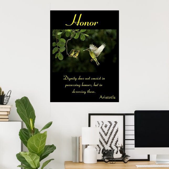Honor Resides Within Nature’s Unbroken Strength Poster (Home Office)