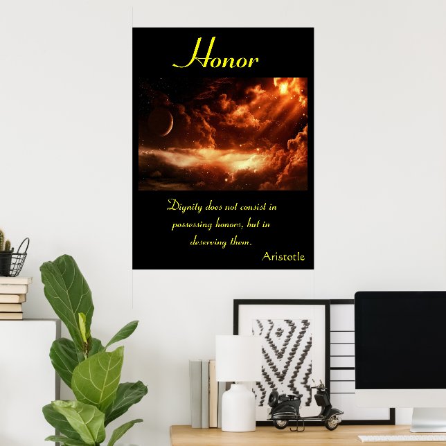 Honor Rises with Desert’s Eternal Resilience Poster (Home Office)