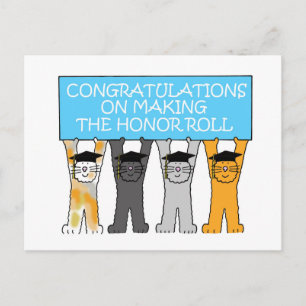 Honor Roll Congratulations  Postcard