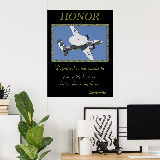 Honor Stands Tall in Military Forces Poster (Home Office)
