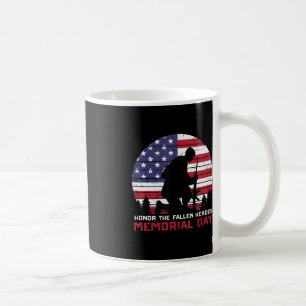 Honor The Fallen Heroes Memorial Day US Flag Men W Coffee Mug