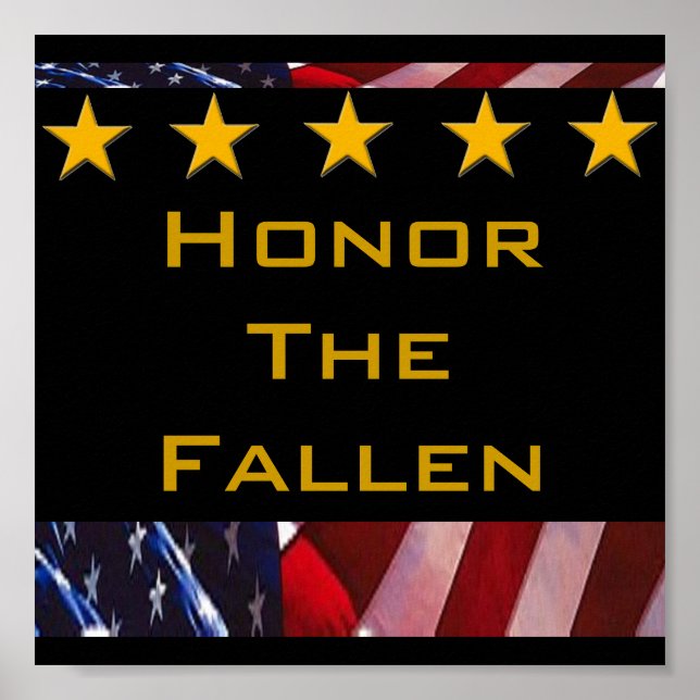 Honor the Fallen Military Tribute Poster (Front)