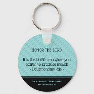 HONOR THE LORD Church Business Personalized Key Ring
