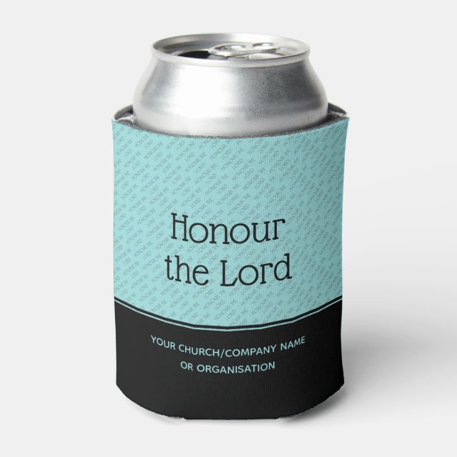 HONOR THE LORD Personalised Church Business Aqua Can Cooler (Can Front)