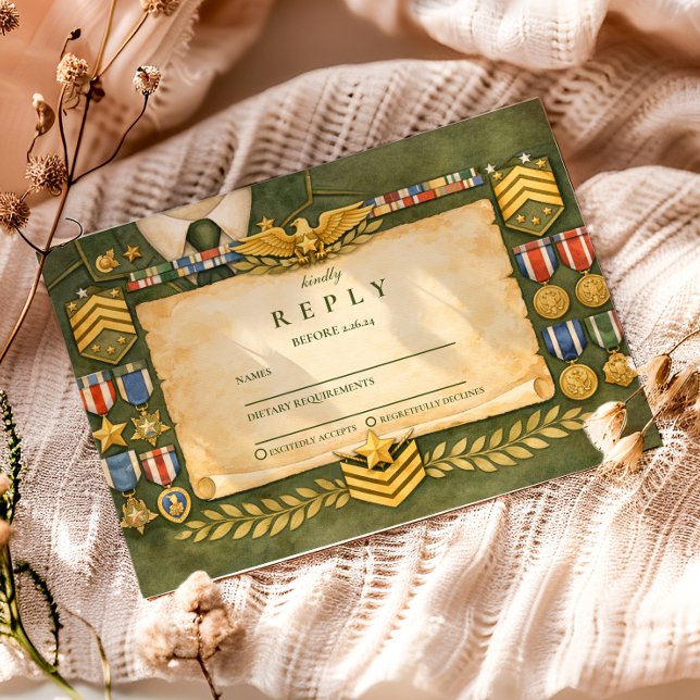 Honor & Valor Graduation Party RSVP Card (Creator Uploaded)