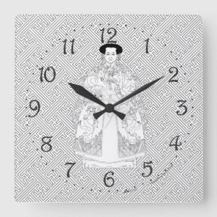 Honorable Ancestor  Square Wall Clock