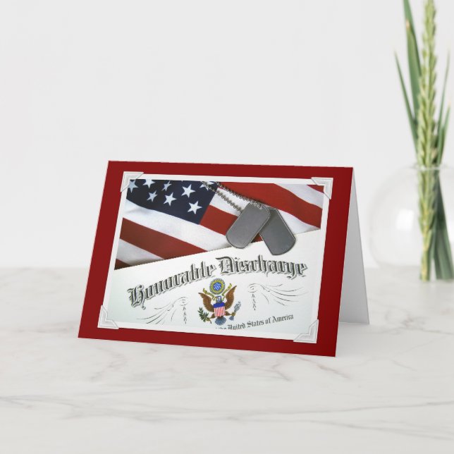 Honorable Discharge Thank You Card (Front)