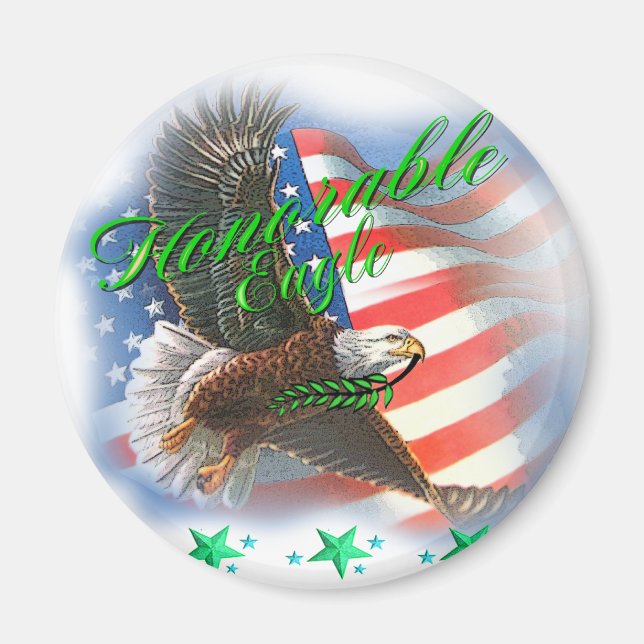 Honorable Peace Eagle Magnet (Front)