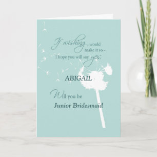 Honorary Bridesmaid, Custom Name Dandelion Invitat Invitation