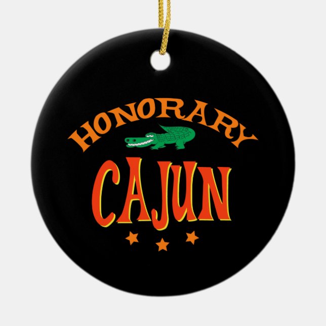 Honorary Cajun Ceramic Tree Decoration (Front)