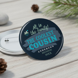 Honorary Family Characters Coolest Cousin ID1317 10 Cm Round Badge