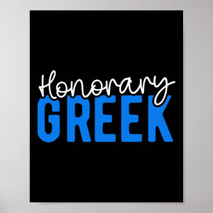 Honorary Greek Funny Greece Flag Greek American Gr Poster