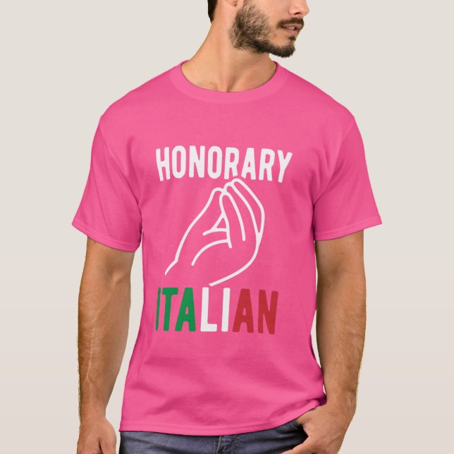 Honorary Italian Hand Funny Wedding Italian By Mar T-Shirt (Front)