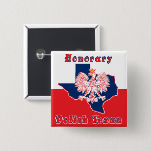 Honorary Polish Texan 15 Cm Square Badge