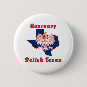 Honorary Polish Texan 6 Cm Round Badge