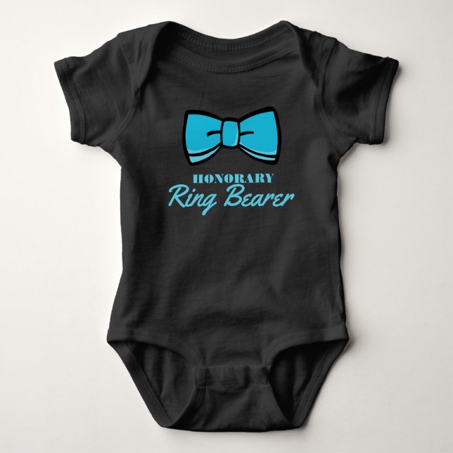 Honorary Ring Bearer Blue Baby Bodysuit (Front)