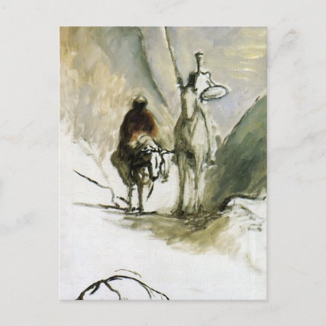 Honore Daumier- Don Quixote, Sancho Pansa Postcard (Front)