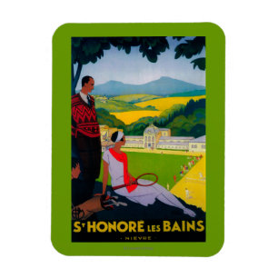 Honore Les Bains Vintage PosterEurope Magnet