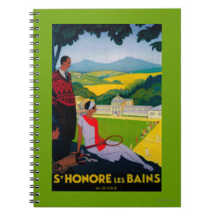 Honore Les Bains Vintage PosterEurope Notebook